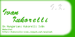 ivan kukorelli business card